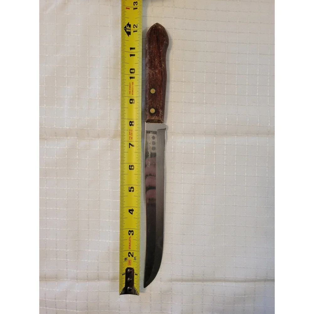 Ekco Vanadium Stainless Steel Utility Knife Wood Handle Made in USA‎ Vintage